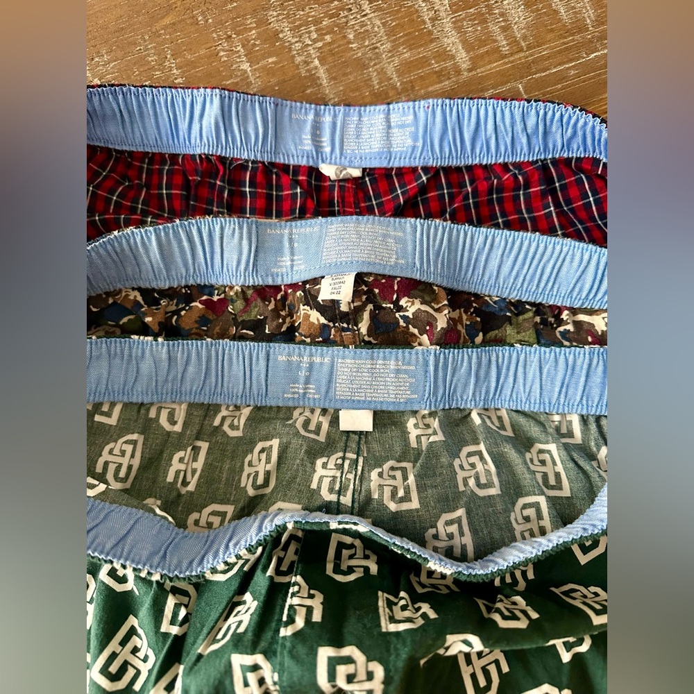 NEW Banana Republic Men’s Boxers & Bonus Hanes Boxers (5 pairs), Size Large - Picture 4 of 8